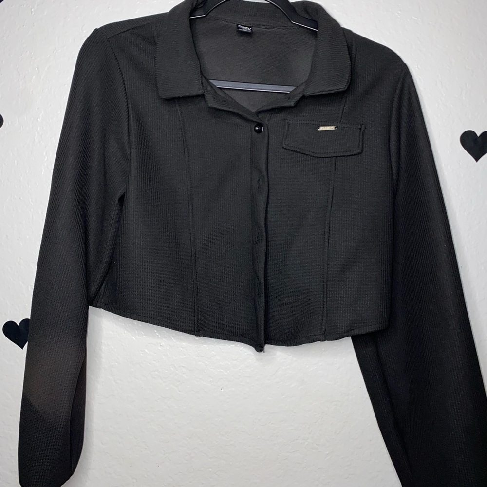 Dazy Black Cropped Jacket XL